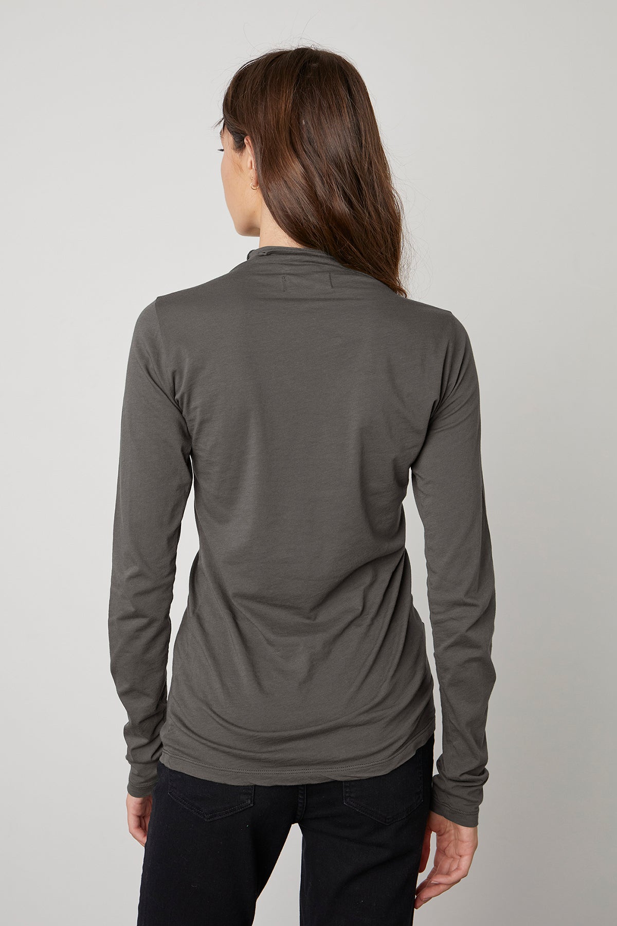 TALISIA GAUZY WHISPER FITTED MOCK NECK TEE - Velvet Staging 2.0