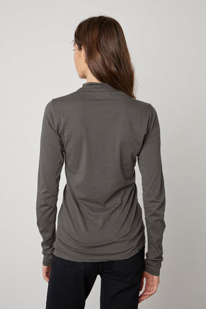 TALISIA GAUZY WHISPER FITTED MOCK NECK TEE - Velvet Staging 2.0