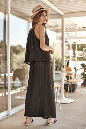 TAWNA COTTON GAUZE V-NECK TANK - Velvet Staging 2.0