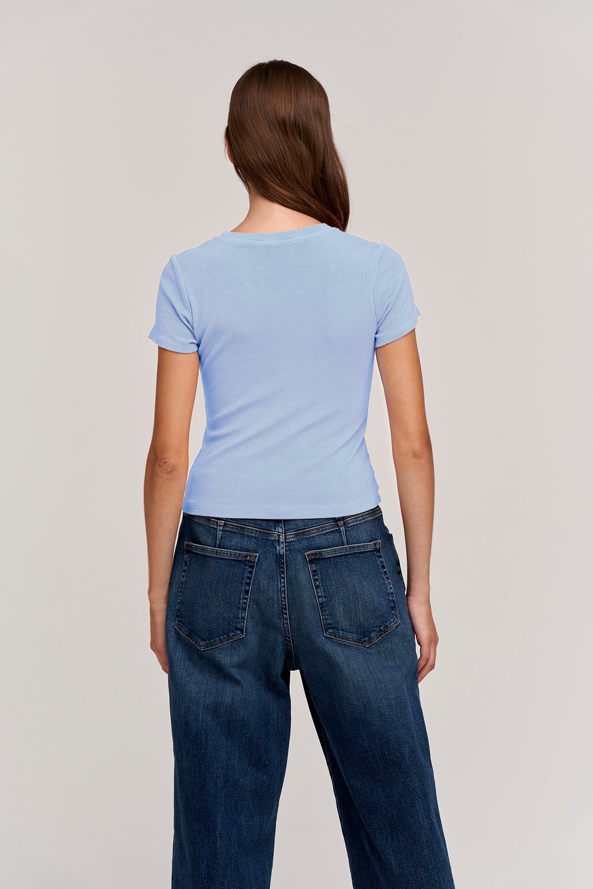 TAYA FITTED CREW NECK TOP - Velvet Staging 2.0