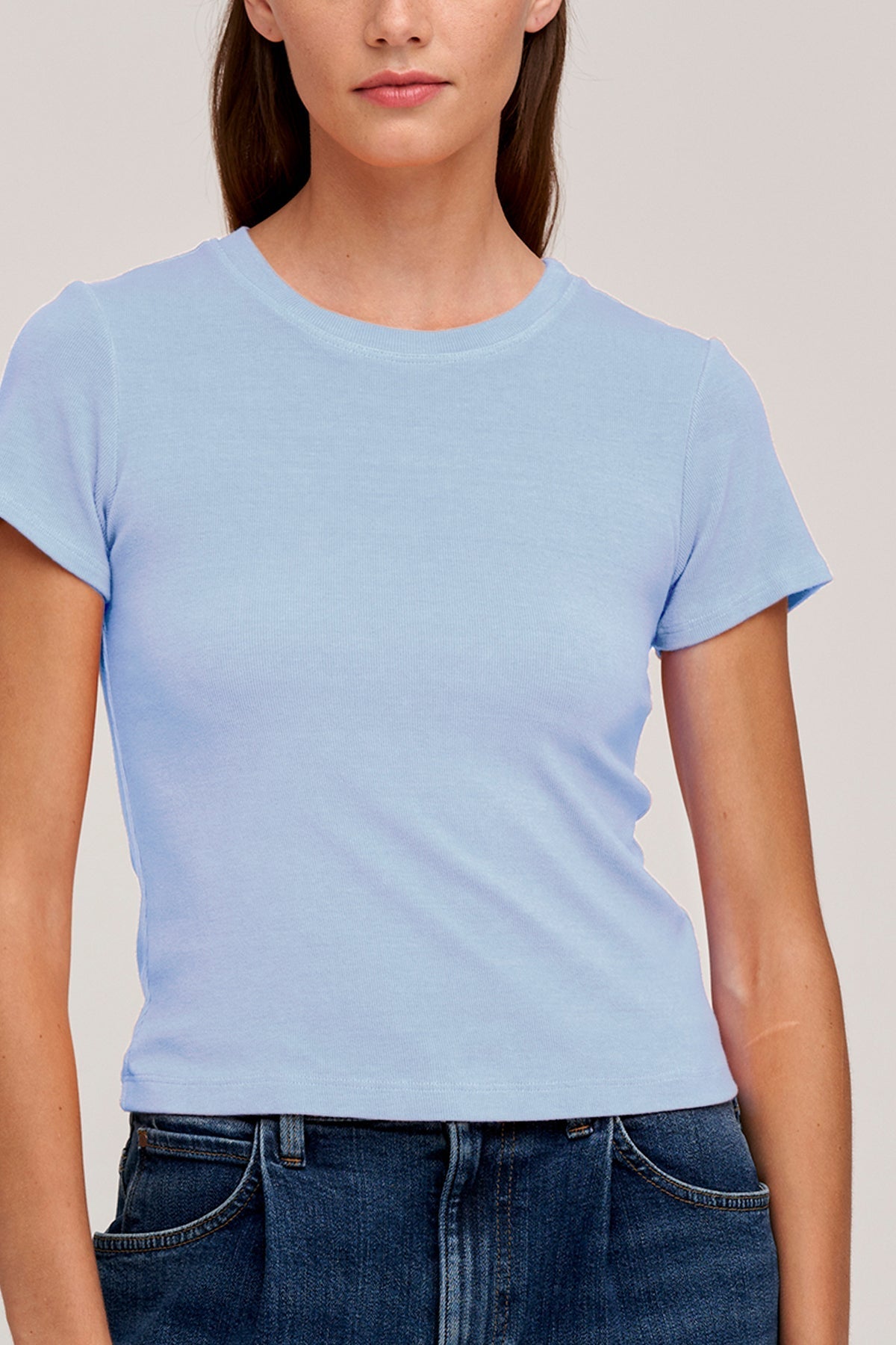 TAYA FITTED CREW NECK TOP - Velvet Staging 2.0