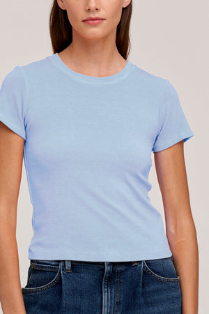 TAYA FITTED CREW NECK TOP - Velvet Staging 2.0