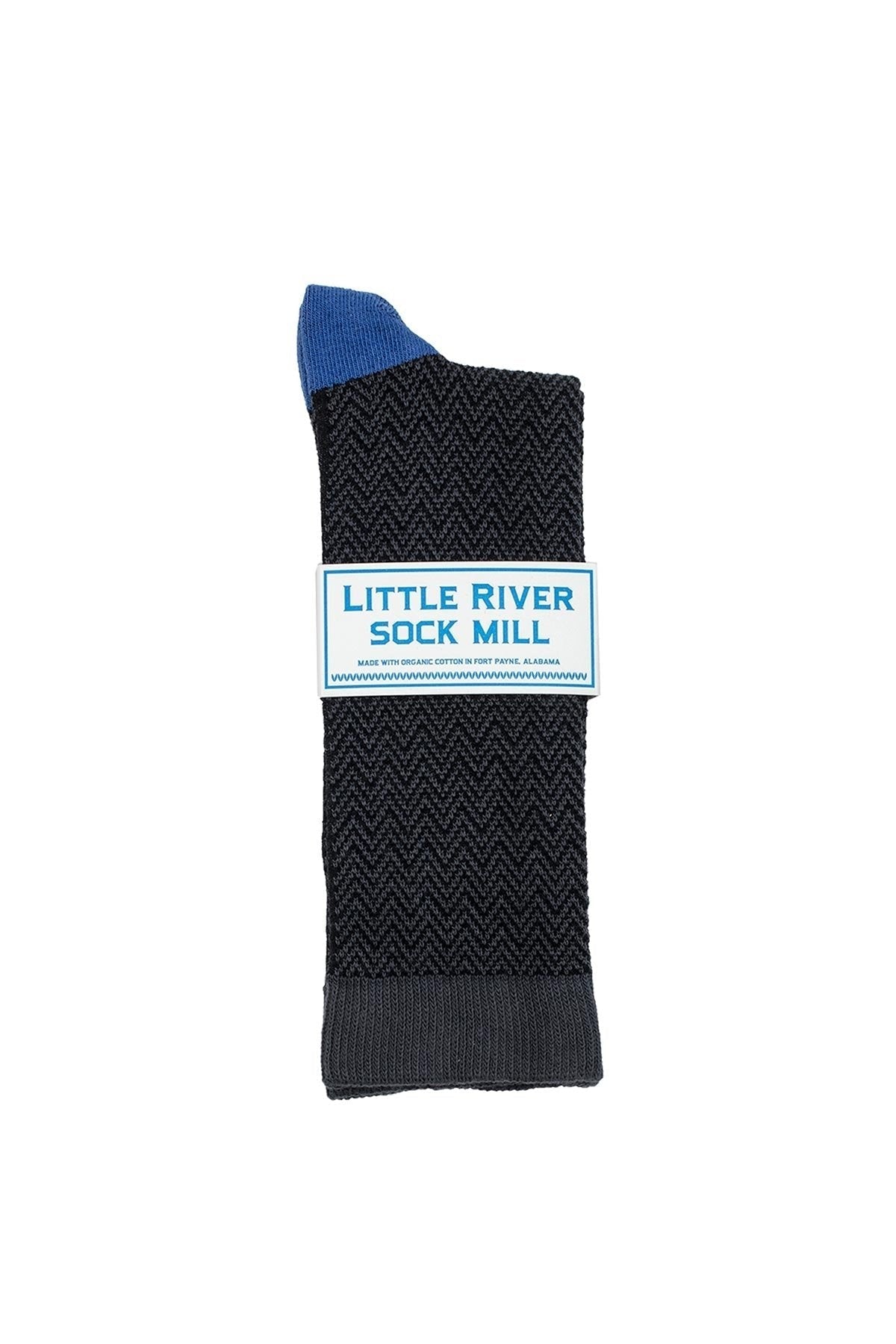 TEXTURED HERRINGBONE CREW SOCK BY LITTLE RIVER SOCK MILL Little River