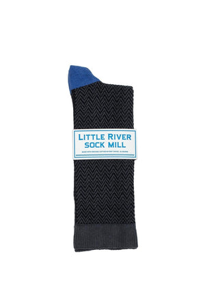 TEXTURED HERRINGBONE CREW SOCK BY LITTLE RIVER SOCK MILL Little River