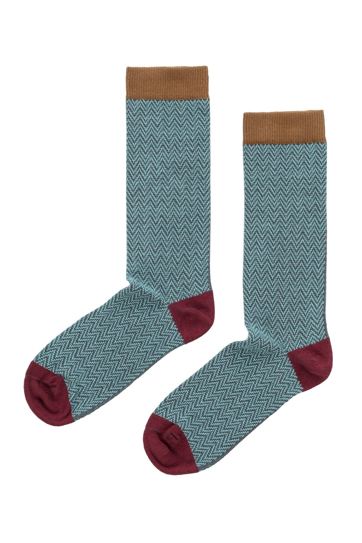 TEXTURED HERRINGBONE CREW SOCK BY LITTLE RIVER SOCK MILL Little River