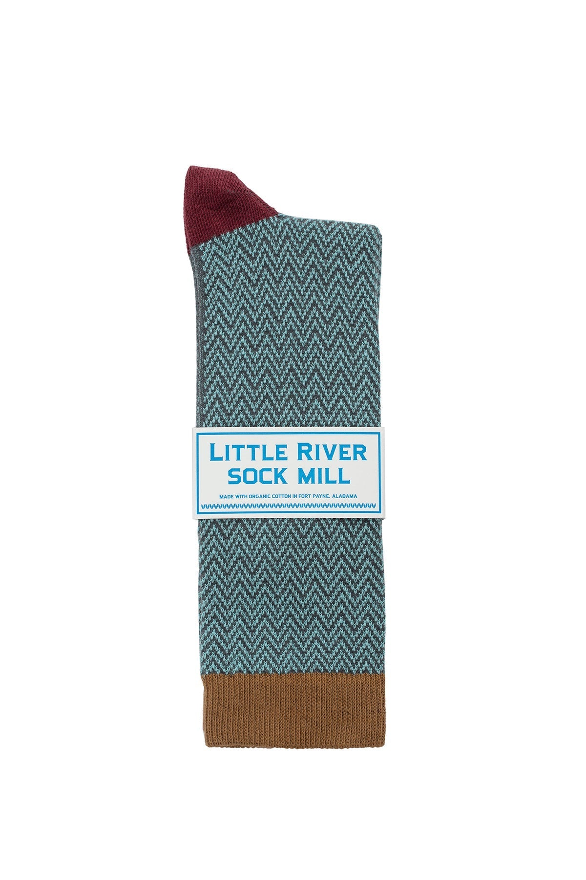 TEXTURED HERRINGBONE CREW SOCK BY LITTLE RIVER SOCK MILL Little River-26916380082372