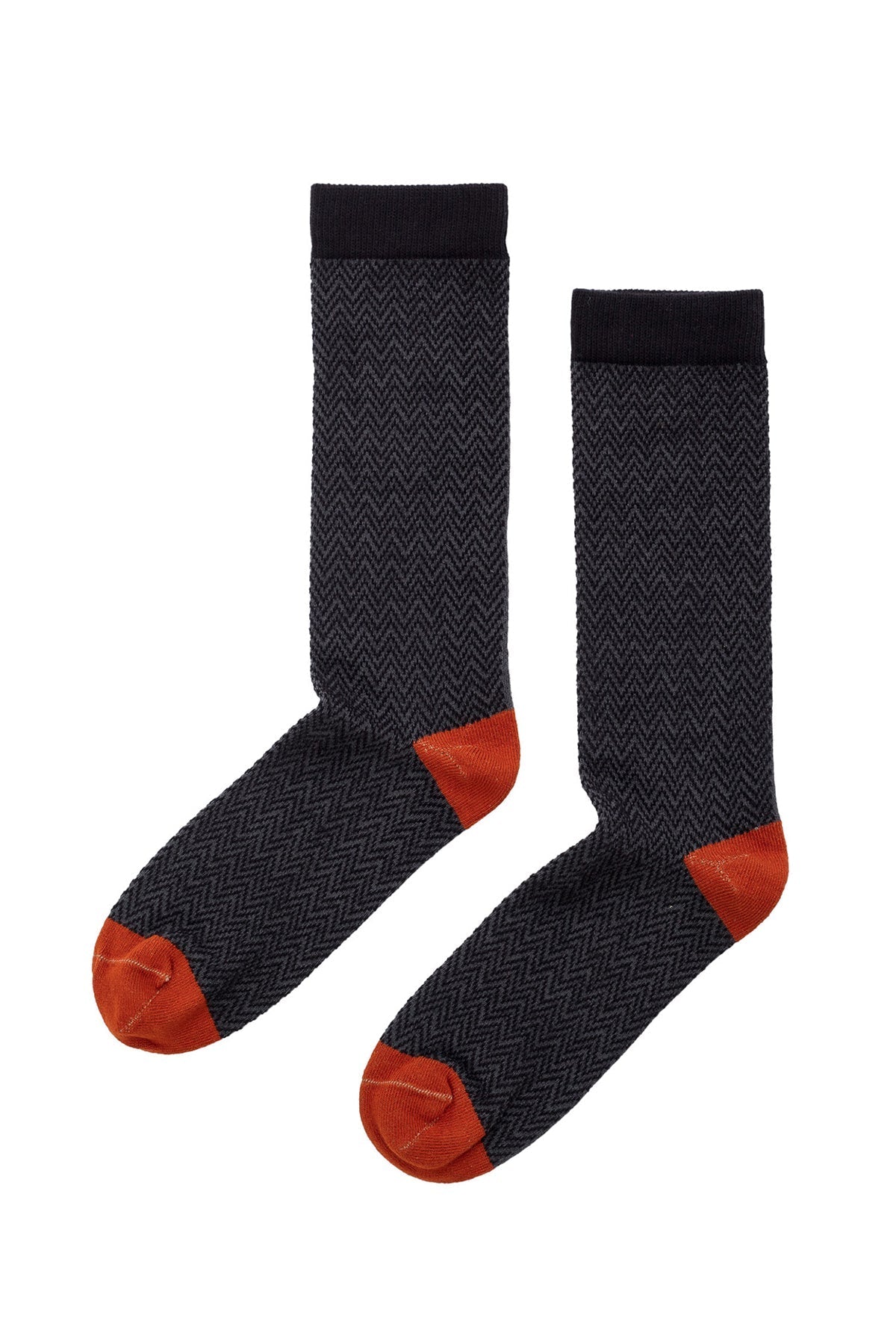 TEXTURED HERRINGBONE CREW SOCK BY LITTLE RIVER SOCK MILL Little River