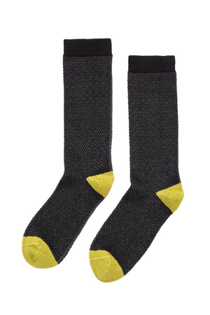 TEXTURED HERRINGBONE CREW SOCK BY LITTLE RIVER SOCK MILL Little River