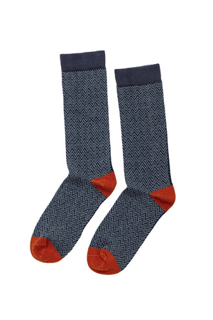TEXTURED HERRINGBONE CREW SOCK BY LITTLE RIVER SOCK MILL Little River