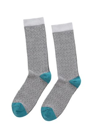 TEXTURED HERRINGBONE CREW SOCK BY LITTLE RIVER SOCK MILL Little River