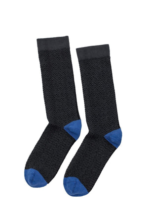 TEXTURED HERRINGBONE CREW SOCK BY LITTLE RIVER SOCK MILL Little River
