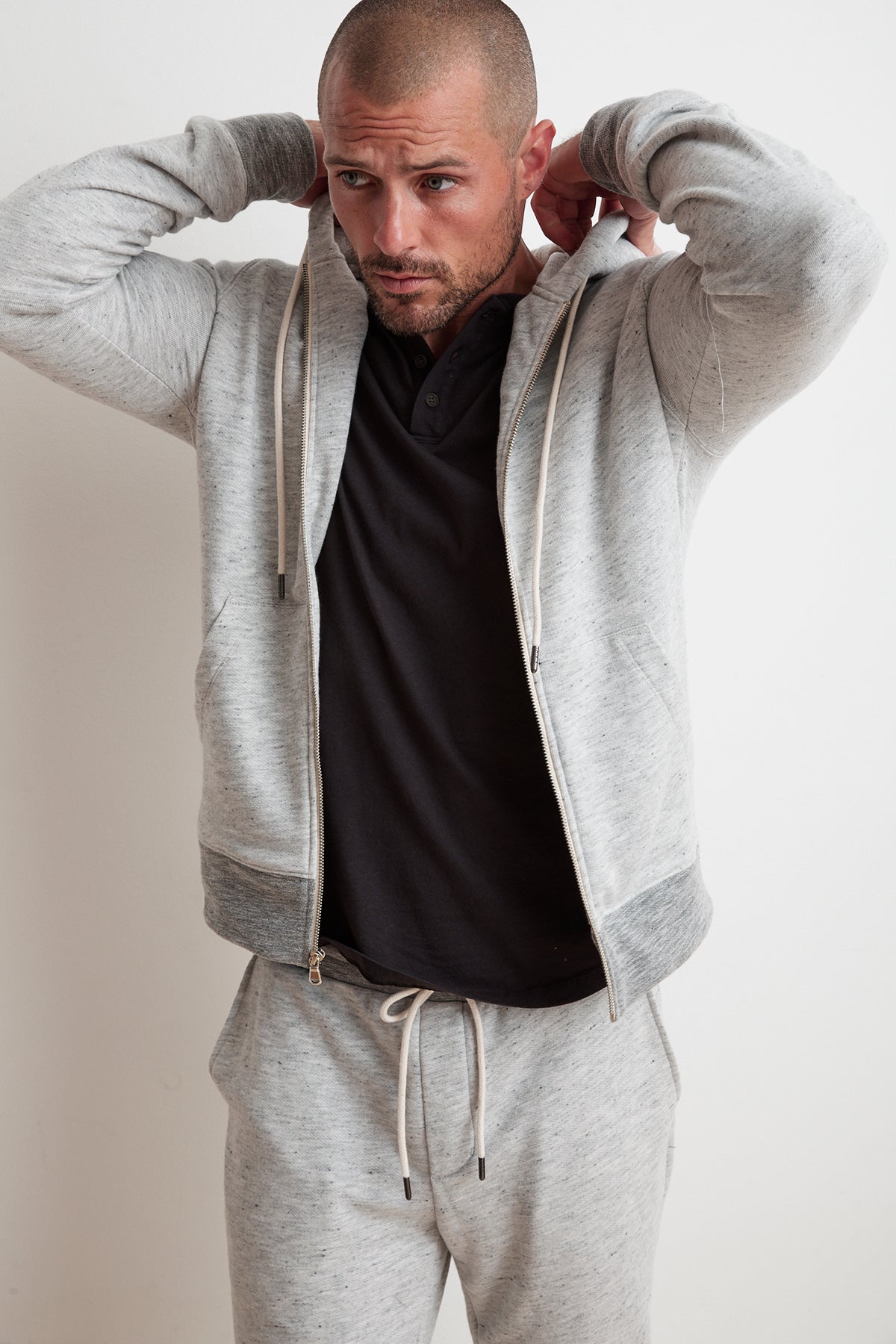 THOMAS FRENCH TERRY ZIP UP HOODIE - Velvet Staging 2.0-26916372578500