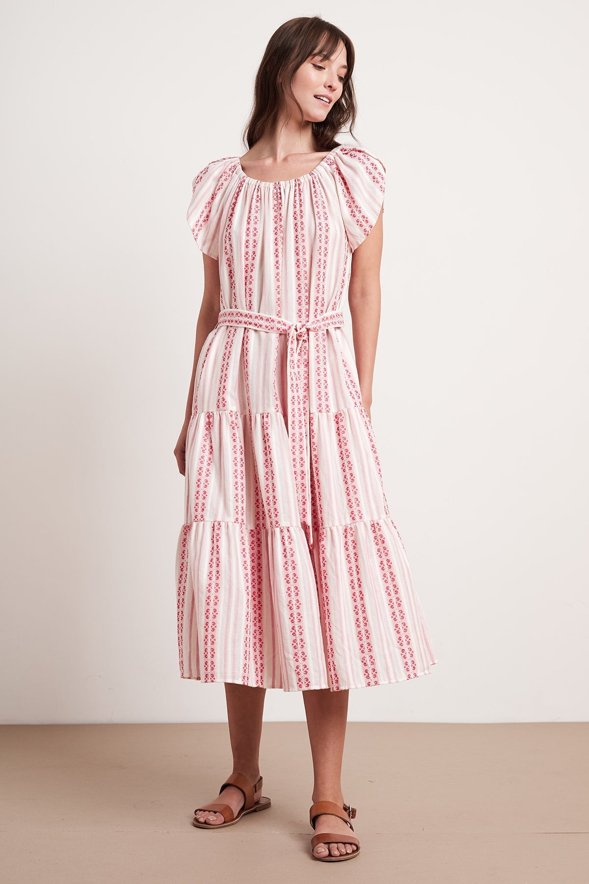 TIAN STRIPE JACQUARD MAXI DRESS - Velvet Staging 2.0-26916372611268
