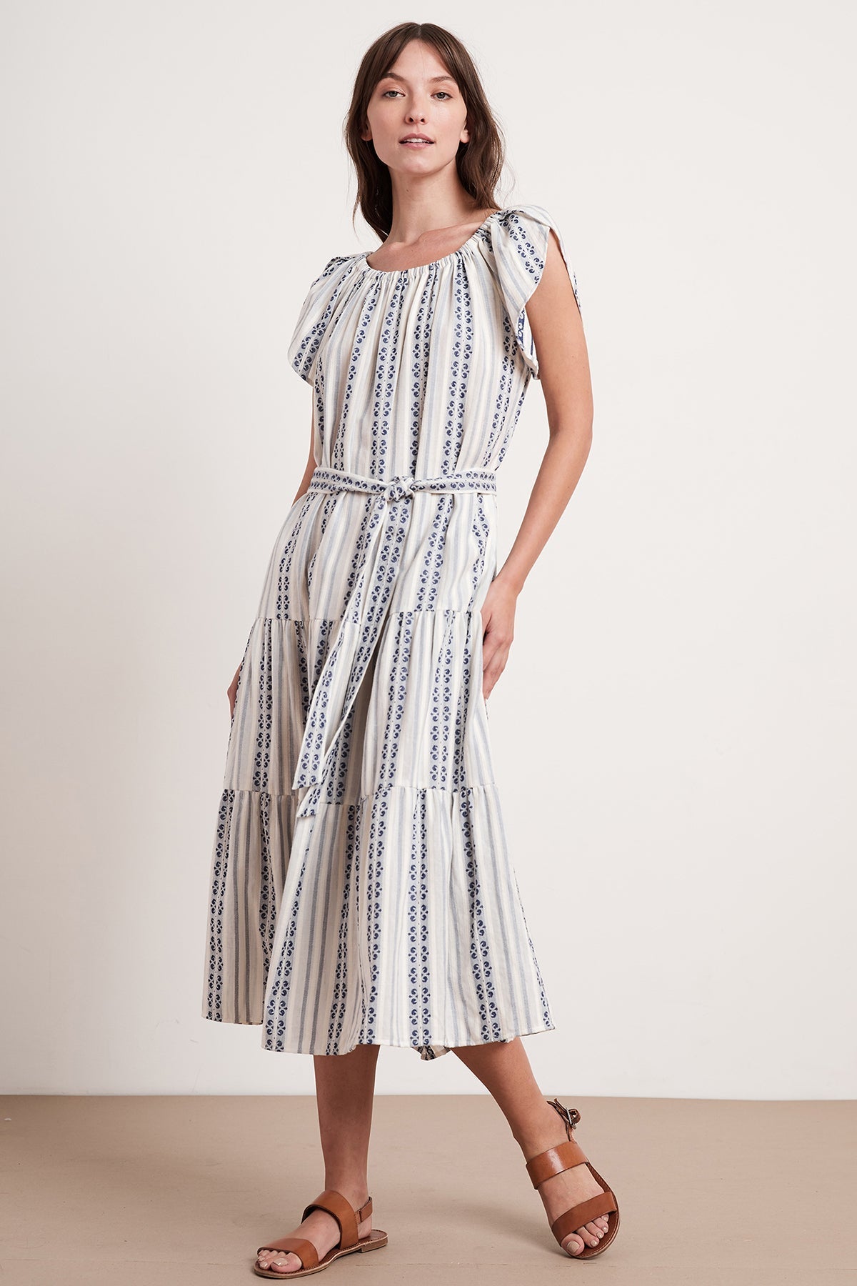 TIAN STRIPE JACQUARD MAXI DRESS - Velvet Staging 2.0