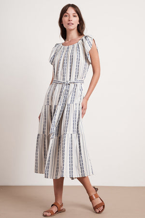 TIAN STRIPE JACQUARD MAXI DRESS - Velvet Staging 2.0
