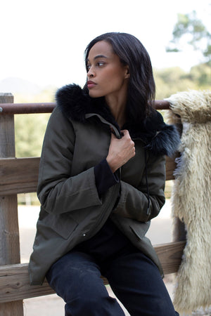 TIFFANY LUX FUR LINED PARKA - Velvet Staging 2.0