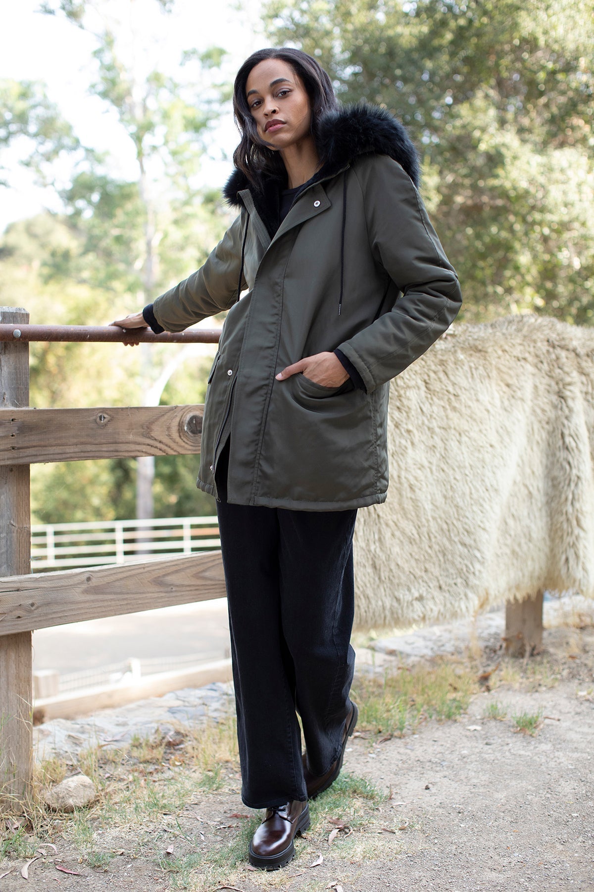 TIFFANY LUX FUR LINED PARKA - Velvet Staging 2.0