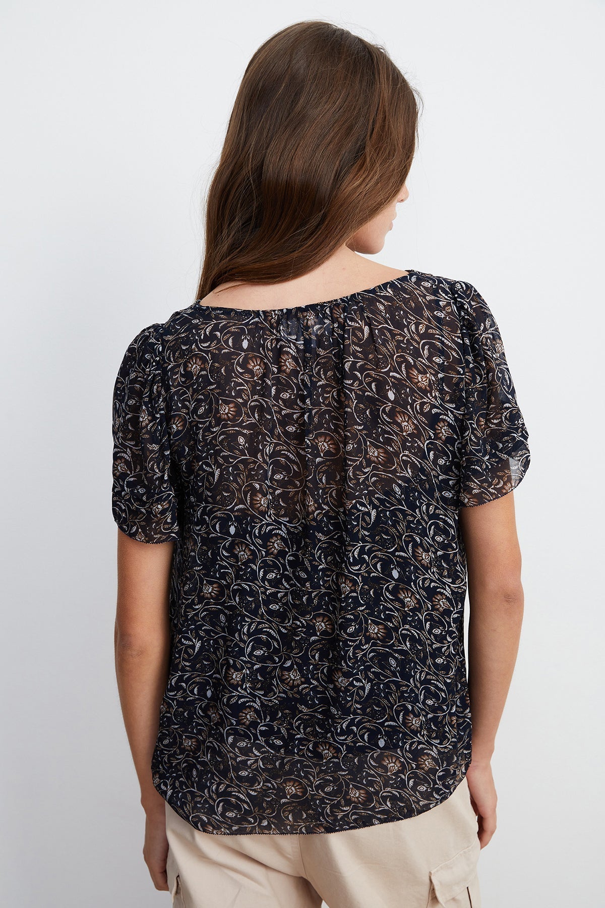 TRACIA SCOOP NECK PRINTED BLOUSE - Velvet Staging 2.0-26916379754692