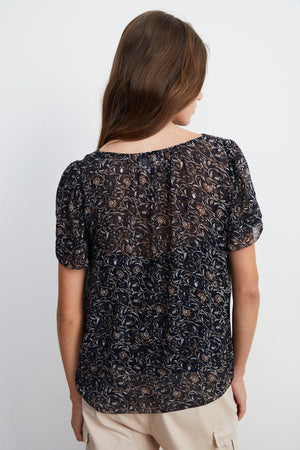 TRACIA SCOOP NECK PRINTED BLOUSE - Velvet Staging 2.0