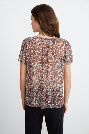 TRACIA SCOOP NECK PRINTED BLOUSE - Velvet Staging 2.0