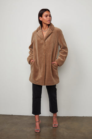 TRISHELLE LUX SHERPA OVERSIZED COAT - Velvet Staging 2.0