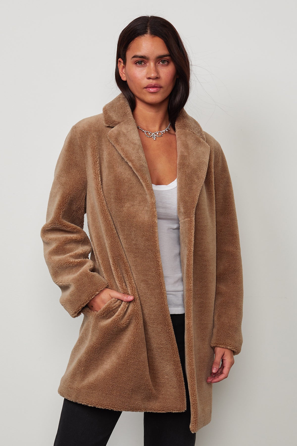 TRISHELLE LUX SHERPA OVERSIZED COAT - Velvet Staging 2.0