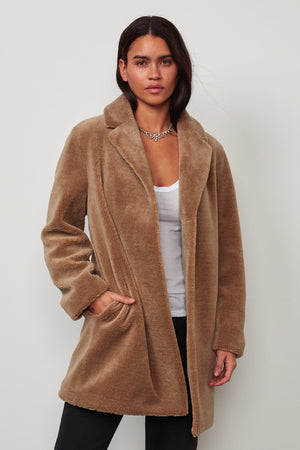 TRISHELLE LUX SHERPA OVERSIZED COAT - Velvet Staging 2.0