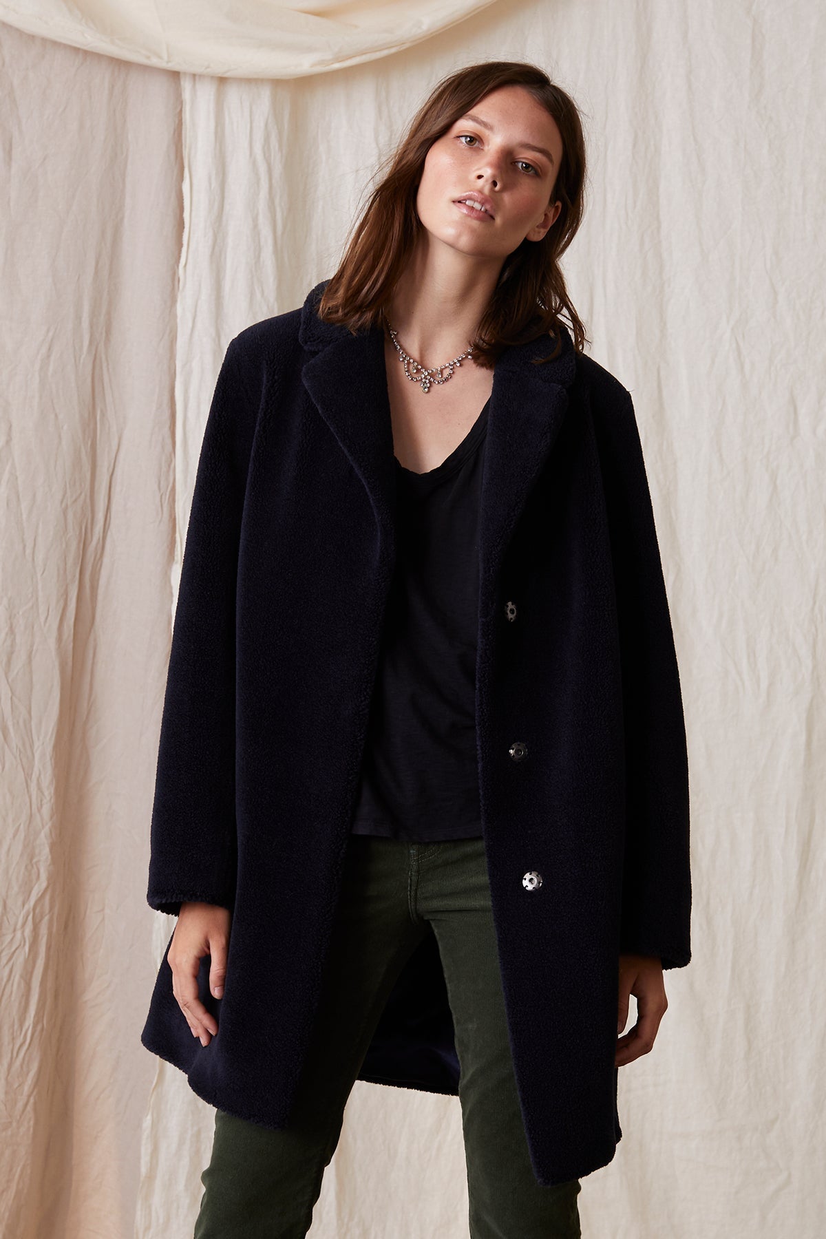 TRISHELLE LUX SHERPA OVERSIZED COAT - Velvet Staging 2.0