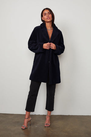 TRISHELLE LUX SHERPA OVERSIZED COAT - Velvet Staging 2.0