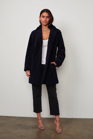 TRISHELLE LUX SHERPA OVERSIZED COAT - Velvet Staging 2.0
