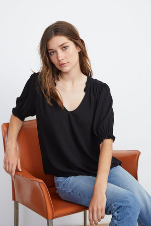 TRIXIE RUFFLED BLOUSE - Velvet Staging 2.0