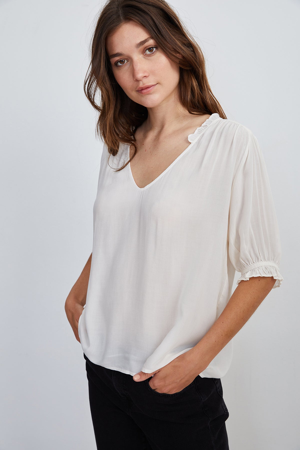 TRIXIE RUFFLED BLOUSE - Velvet Staging 2.0