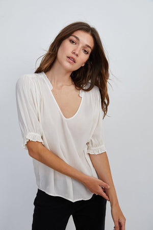 TRIXIE RUFFLED BLOUSE - Velvet Staging 2.0