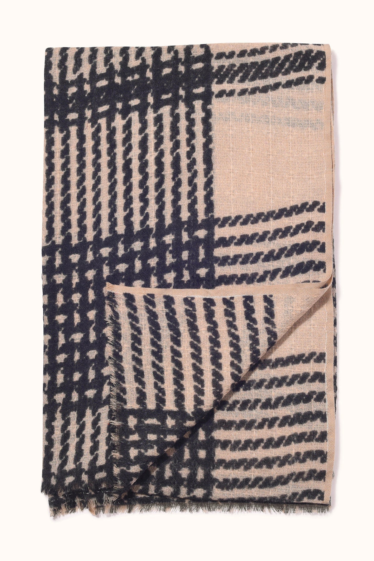 TWEED CHECK WOOL SCARF BY EPICE - Velvet Staging 2.0