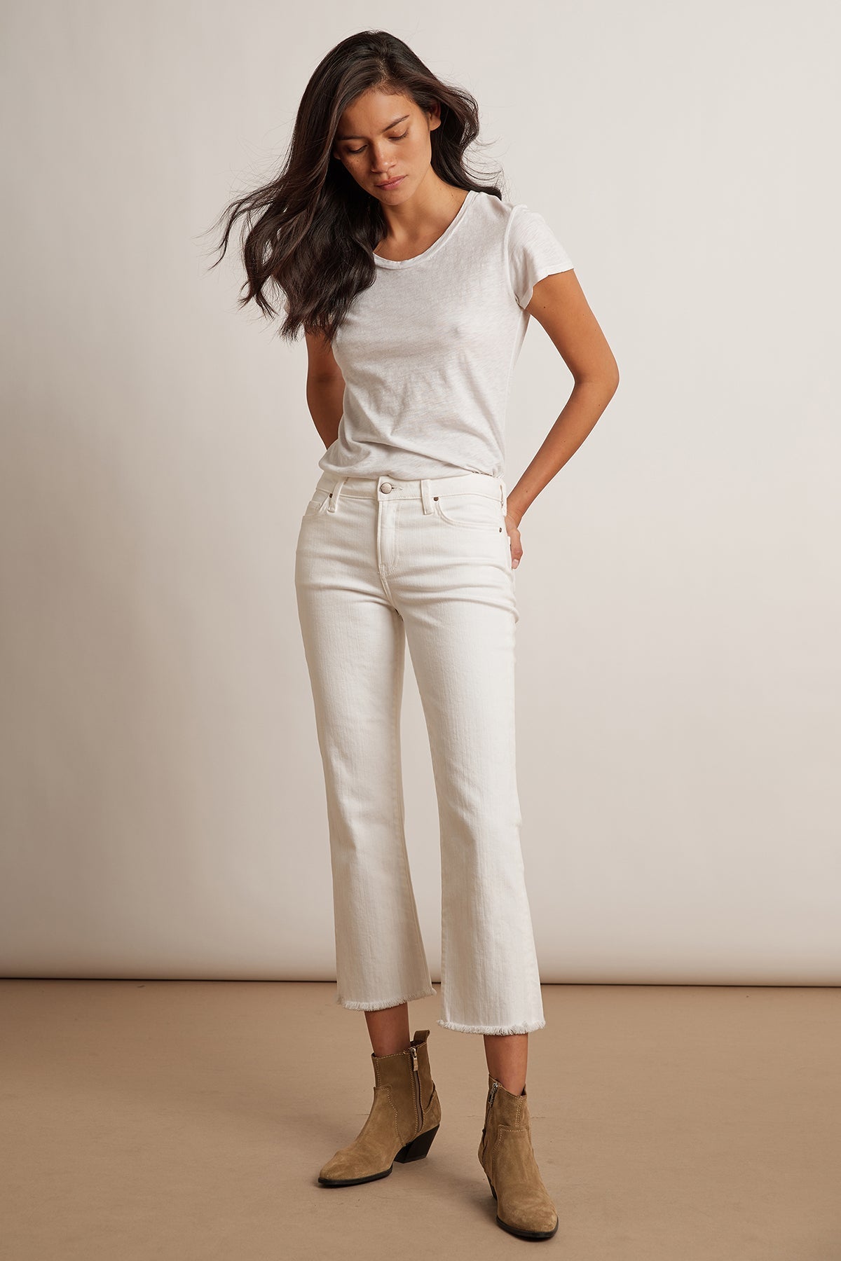 TWIGGY HIGH RISE CROP JEAN Velvet by Graham & Spencer