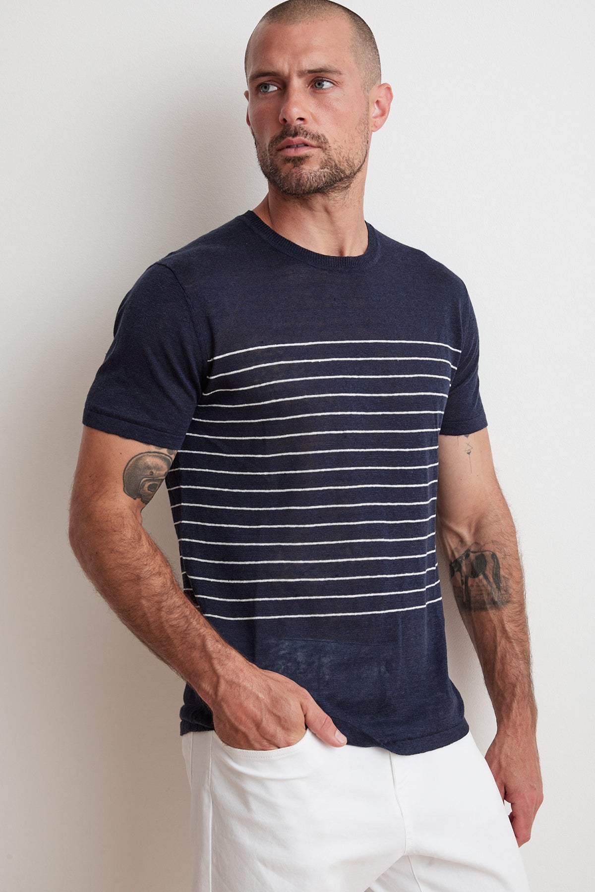 VANCE STRIPE KNIT SHIRT - Velvet Staging 2.0