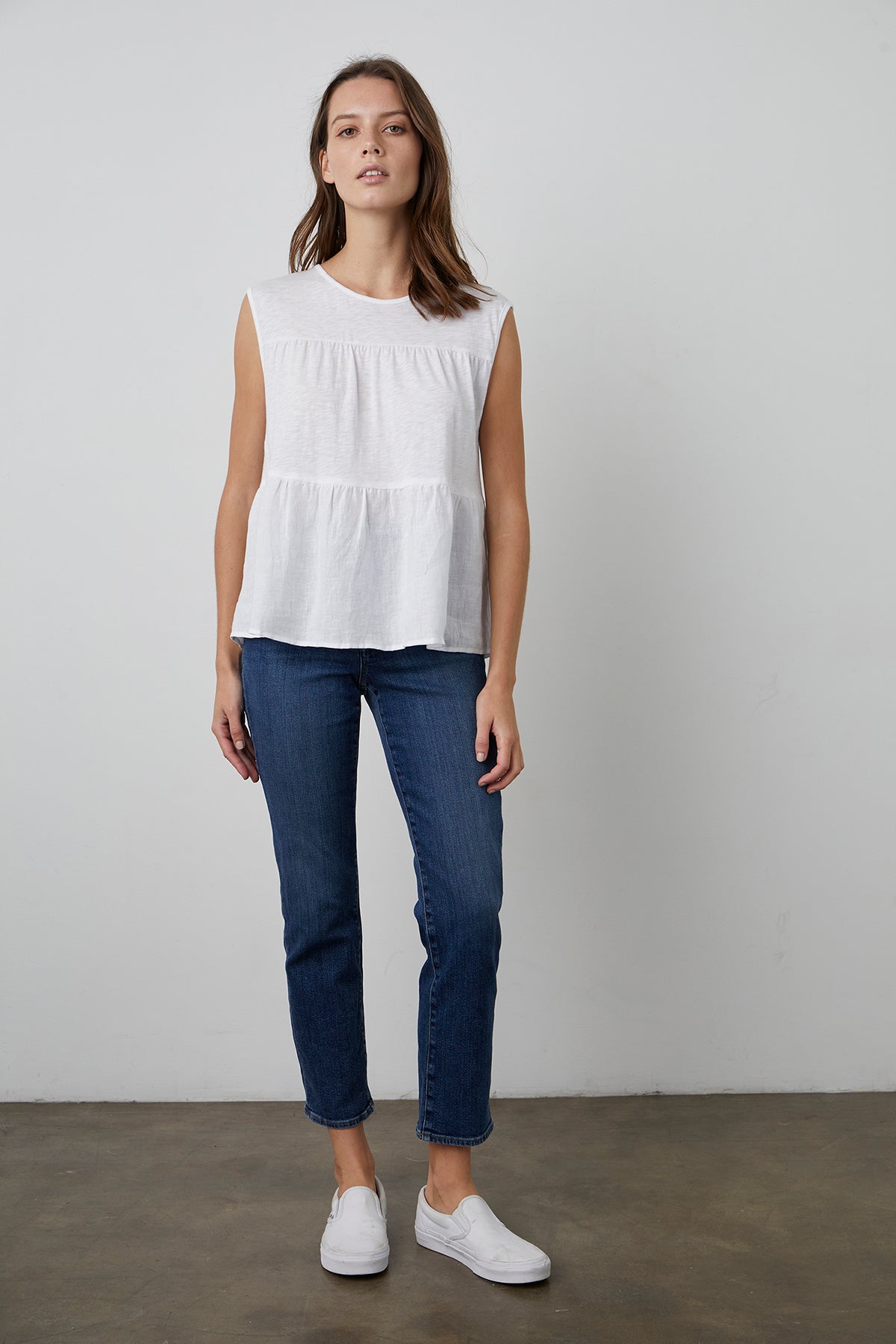 VELLA V-NECK TEE - Velvet Staging 2.0-26916388274372