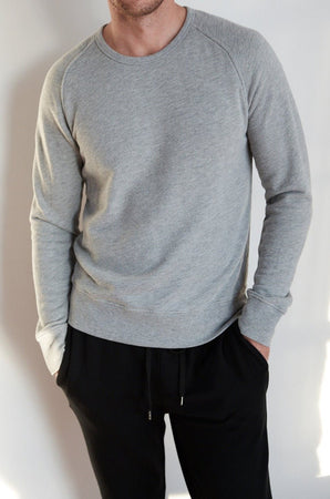 VERN HEATHERED TERRY RAGLAN PULLOVER - Velvet Staging 2.0