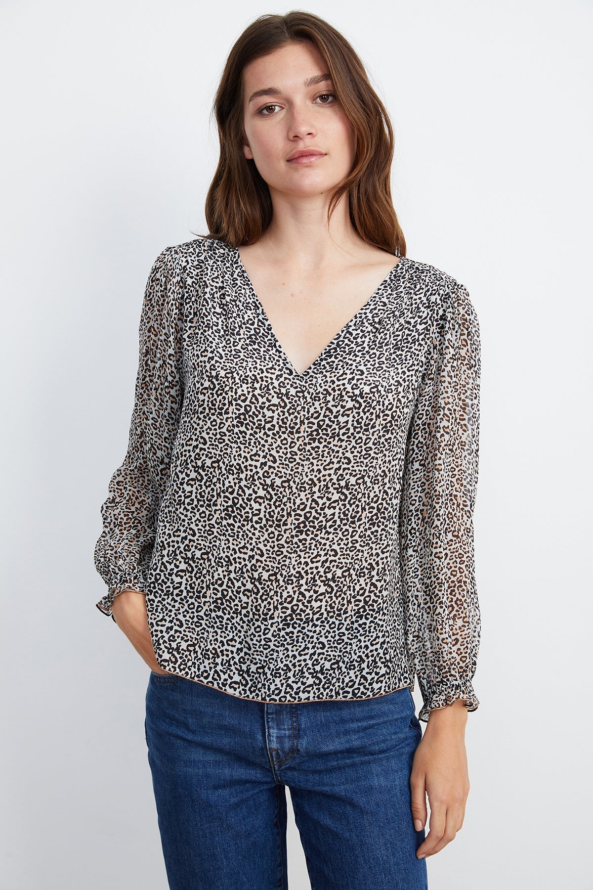 VIKA PRINTED BLOUSE - Velvet Staging 2.0-26916390109380