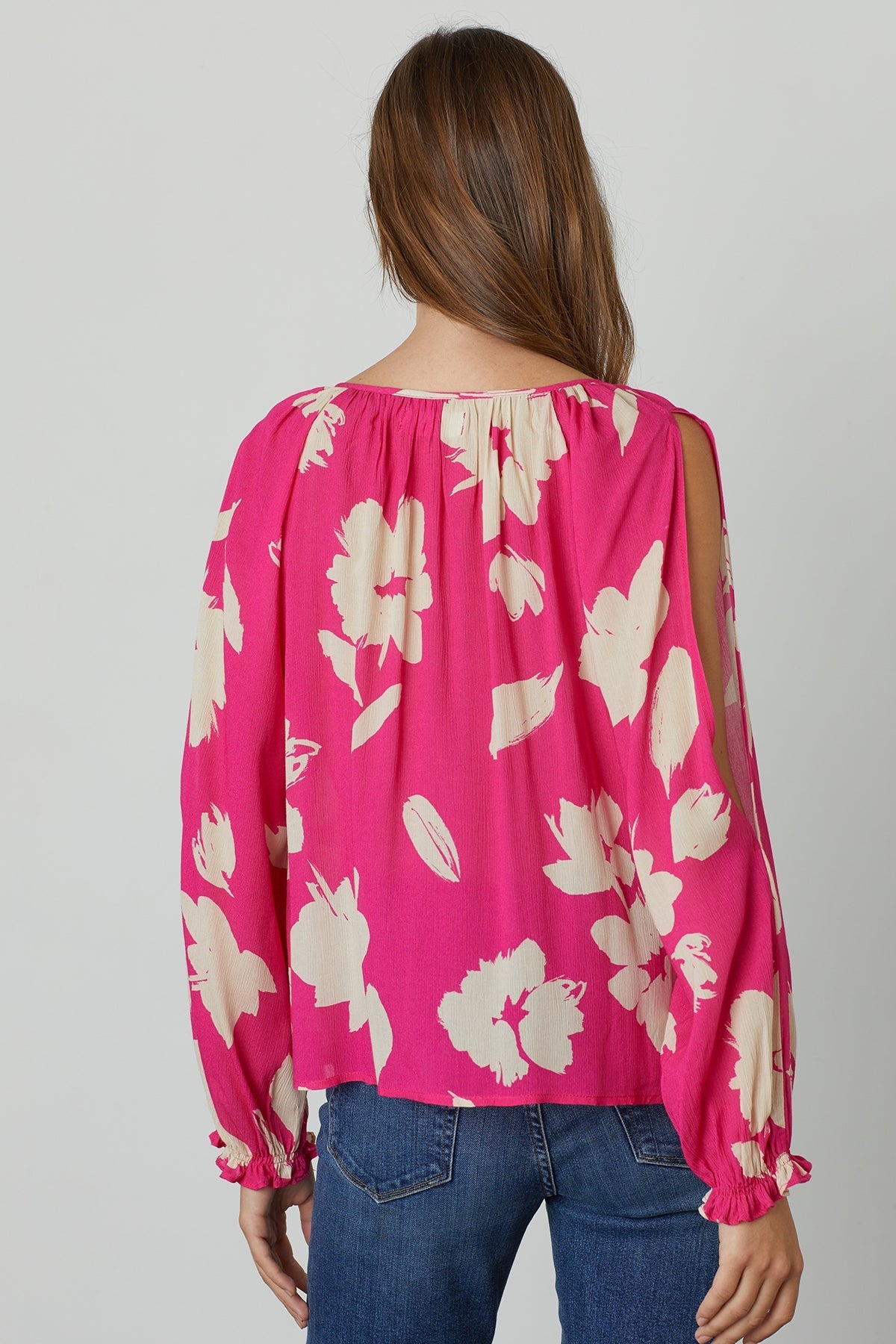 VIKKI PRINTED CUT OUT BLOUSE - Velvet Staging 2.0