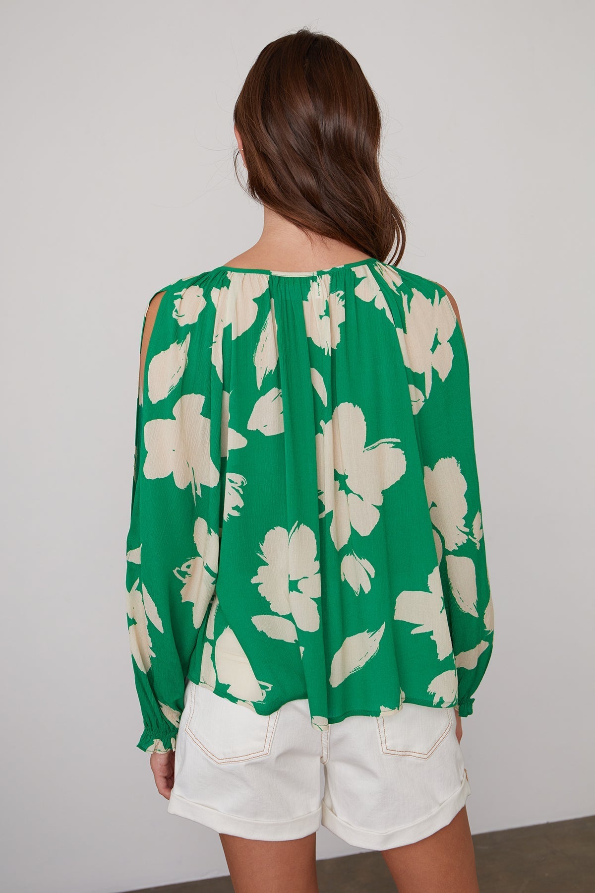 VIKKI PRINTED CUT OUT BLOUSE - Velvet Staging 2.0-26916395090116