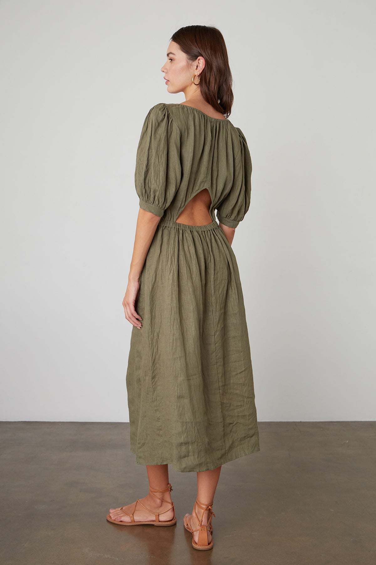 WHITNEY CUT OUT LINEN DRESS - Velvet Staging 2.0