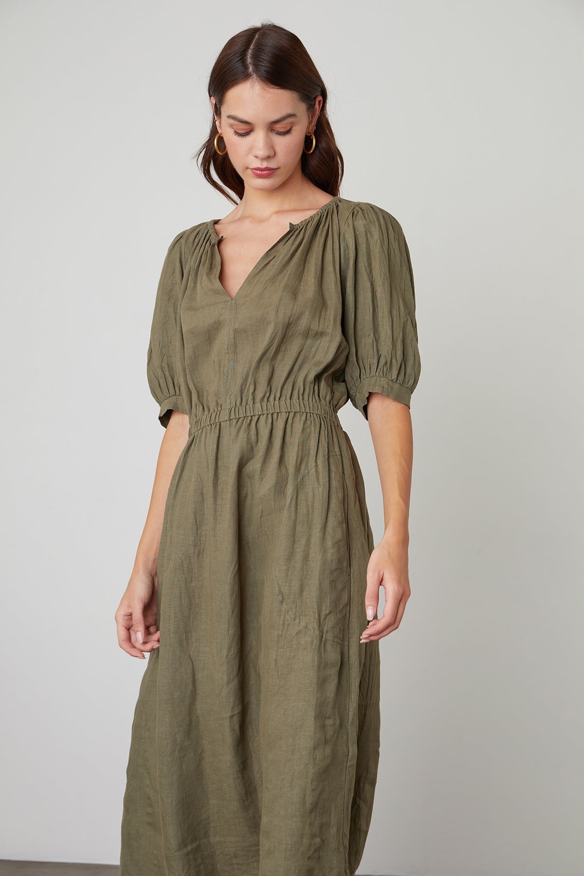 WHITNEY CUT OUT LINEN DRESS - Velvet Staging 2.0