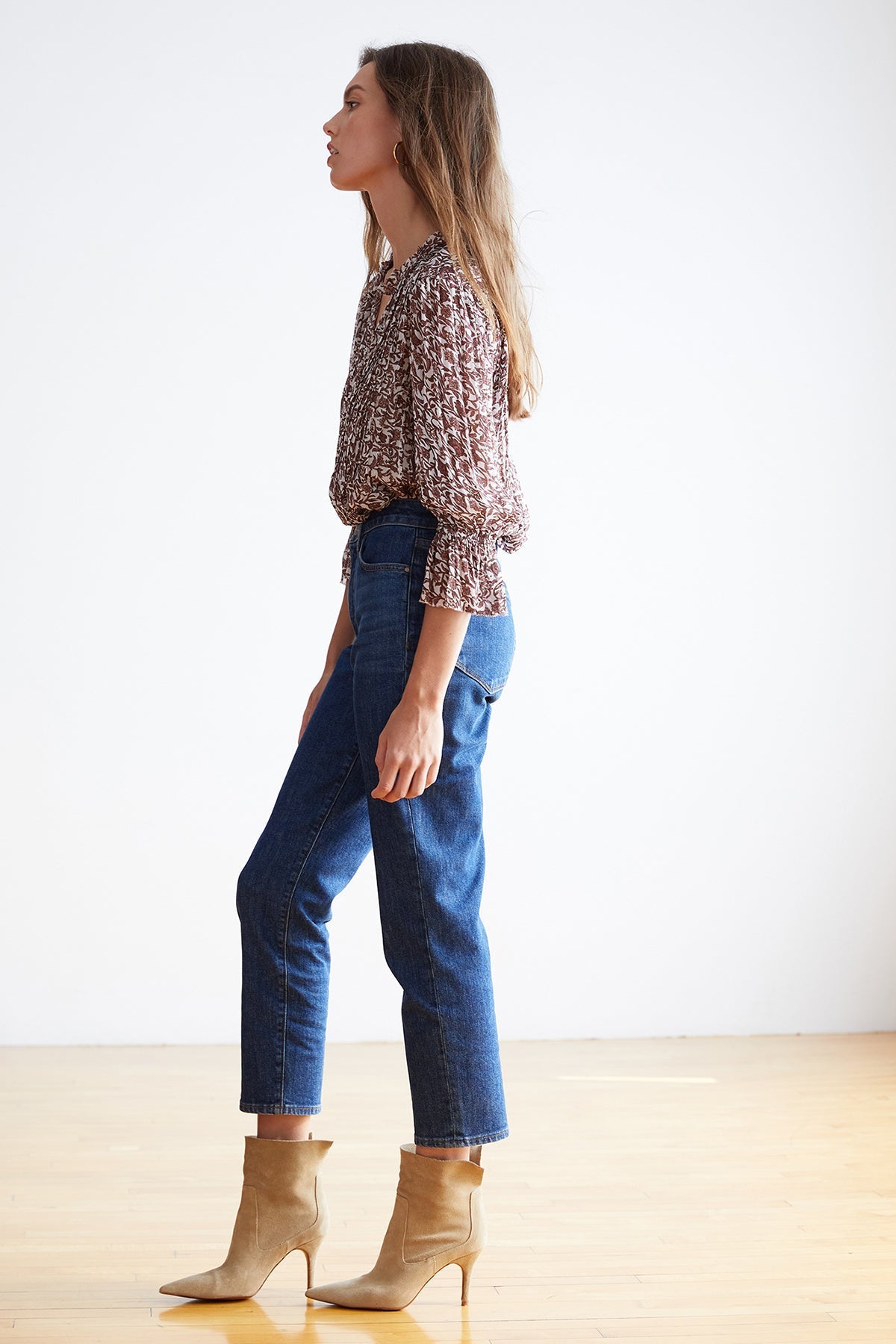 WILONA PRINTED RUFFLE BLOUSE - Velvet Staging 2.0-26916400562372