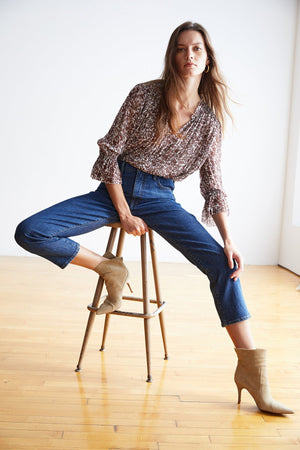WILONA PRINTED RUFFLE BLOUSE - Velvet Staging 2.0