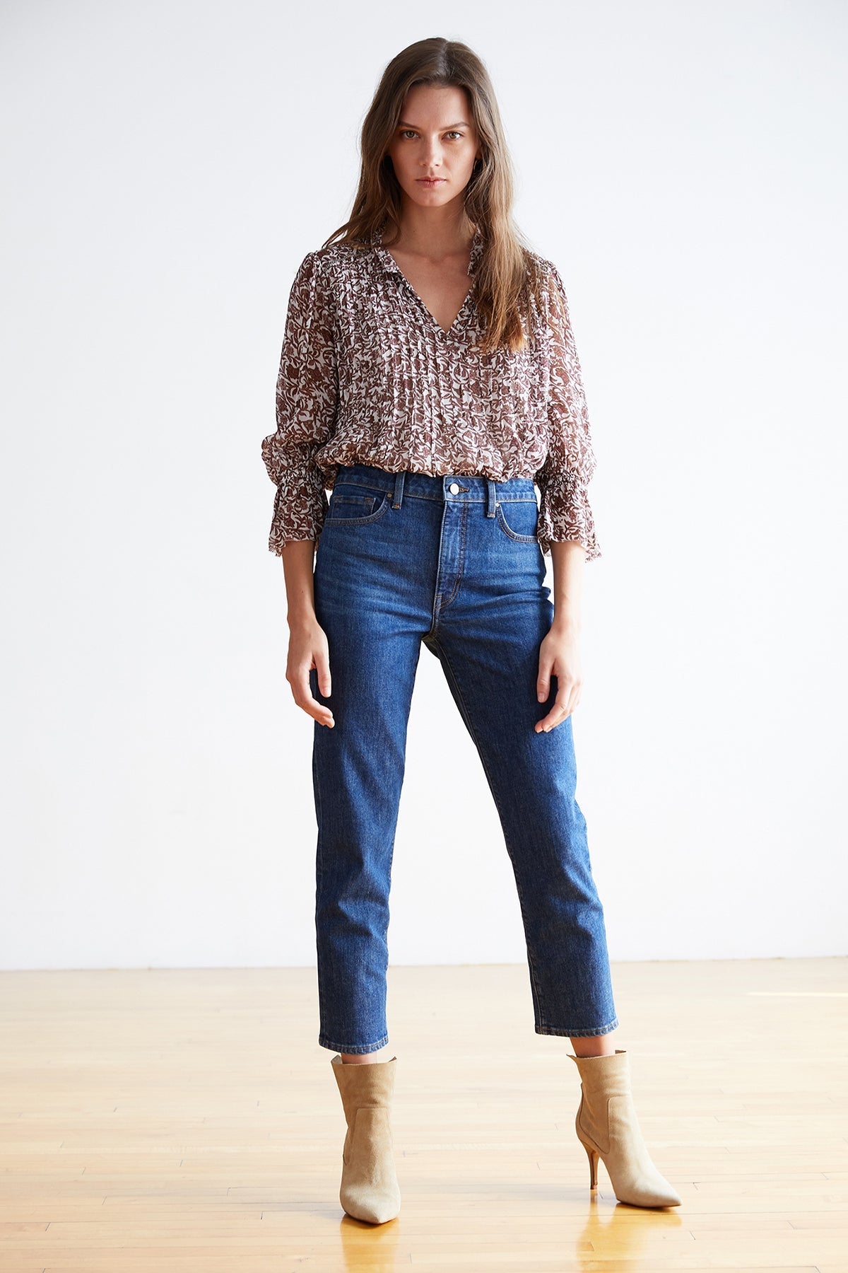 WILONA PRINTED RUFFLE BLOUSE - Velvet Staging 2.0-26916400529604