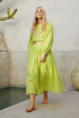 WYNNE COTTON EYELET MAXI SKIRT - Velvet Staging 2.0