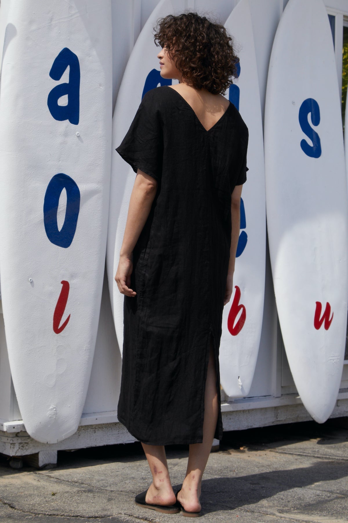 YANA LINEN CAFTAN DRESS - Velvet Staging 2.0