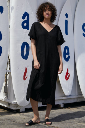 YANA LINEN CAFTAN DRESS - Velvet Staging 2.0
