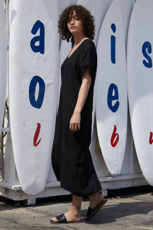 YANA LINEN CAFTAN DRESS - Velvet Staging 2.0